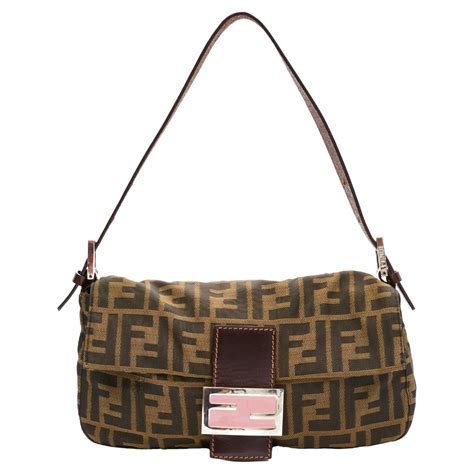 fendi zucca baguette brown bag|Fendi monogram baguette bag.